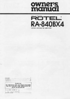 Rotel-RA-840BX4 - Owners manual 
